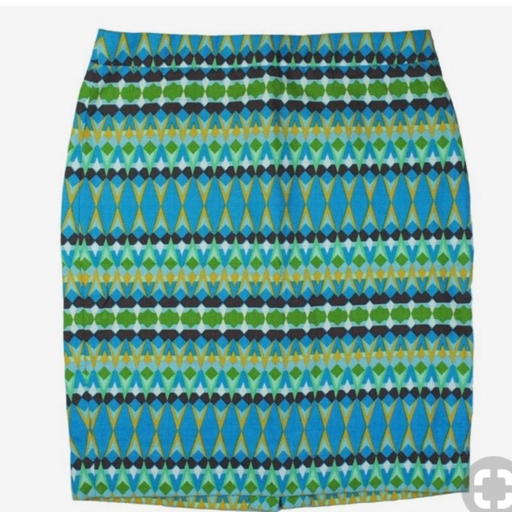 J. Crew Aztec Pencil Skirt